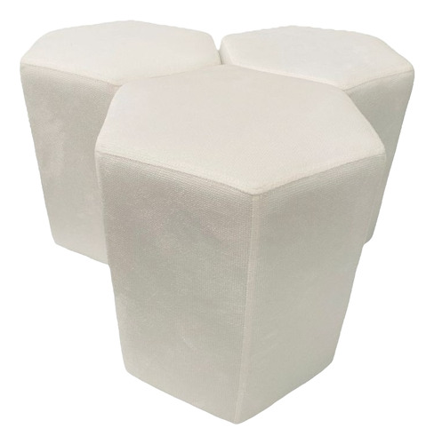 Taburete Poltrone Modelo Esagono Set De 3