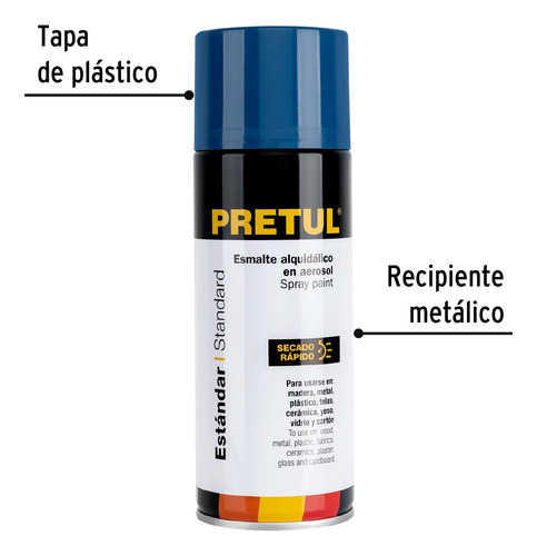 Pintura En Aerosol 400ml 4 Latas Pretul 270 Azul Ultramar