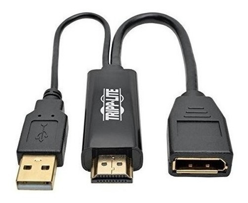 Convertidor Activo De Tripp Lite Hdmi A Displayport Con Alim