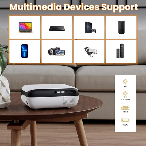 Mini Proyector Video Beam Full Hd Pantalla Incluida