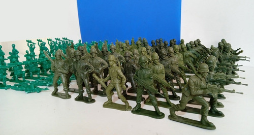 Imagen 3 de 4 de Dante42 Lote 100 Soldados Plastico Combate Militar