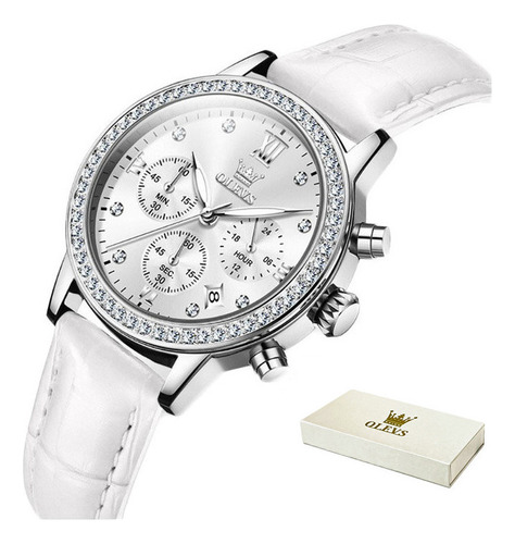 Reloj De Cuarzo Olevs Diamond Chronograph Calendar