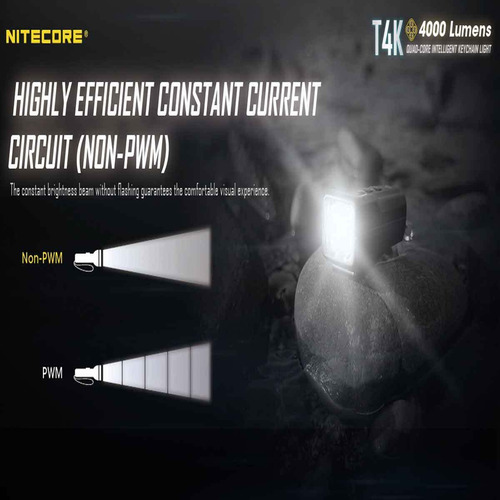 Linterna De Llavero Portátil Nitecore T4k De 4000 Lúmenes