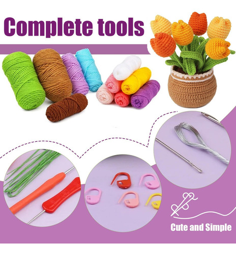 Kit De Inicio De Crochet Con Temas De Flores Kits Lindos