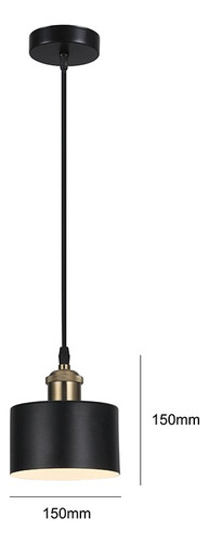 Lampara Colgante Techo Cilindro E27 Elegante Moderna