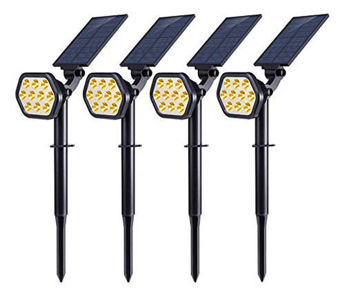 Lampara Solar Led Para Exterior Con Estaca Impermeable 4 Pz