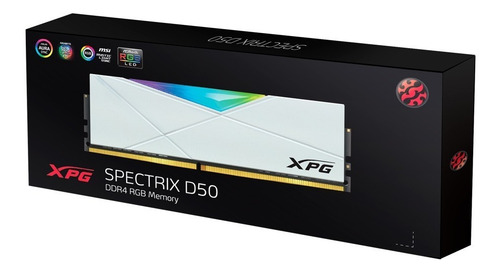 Memoria Ram Adata Ddr4 3200mhz 16gb Spectrix D50 Blanca Rgb