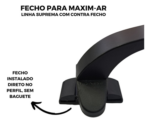 Fecho Para Janela Maxim-ar 735d Suprema M2 Su Preto 02 Pçs