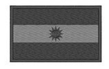 Parche Bordado Bandera Argentina Baja Visibilidad Gris 7x4