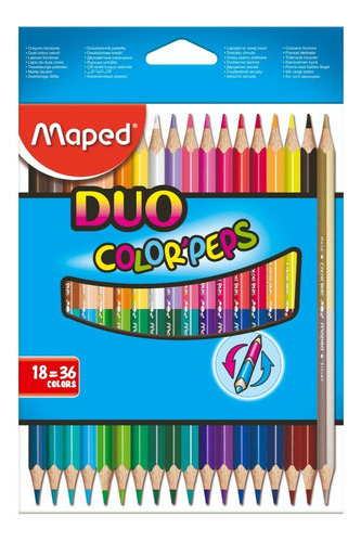 Lapices De Colores Duo X 18 (36 Colores) Maped - Mm