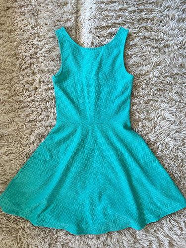 Vestido Corto H&m Nuevo Talle 6 Verde Agua