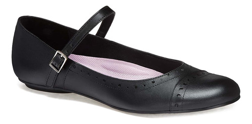 Flat Andrea Escolar Mary Jane Dama Negro