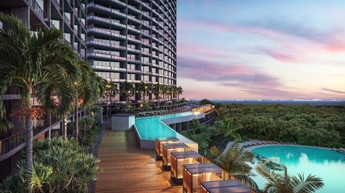 Departamento En Venta En Cancún, Quintana Roo, Le Parc, 1 Recámara Con Increíble Vista Panorámica