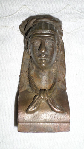 Antigua Figura Egipcia Romana Bronce Posible Frances Mueble