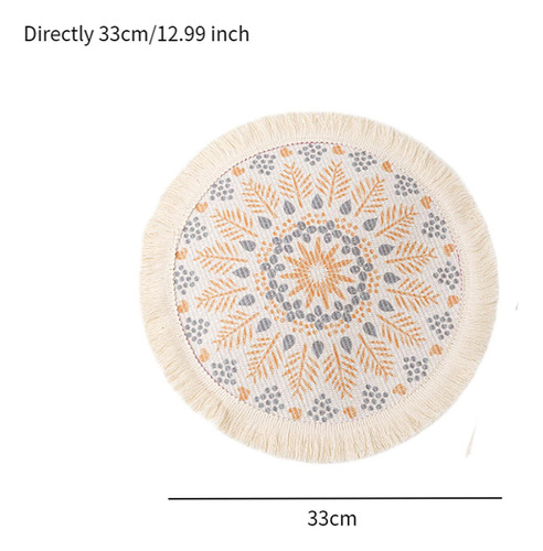 Mantel Individual Trenzado, Mantel Individual Con Flecos,