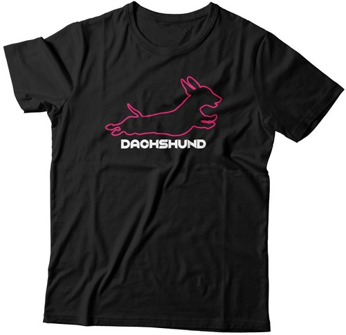 Playera Dachshund Salto Rosa Neon Ropa Perro Salchicha