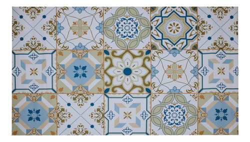 Tapiz Piso Adherible Talavera Amarilla 5m X 60cm Pv17 3m2