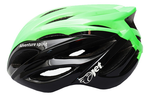 Capacete Ciclismo Mtb Bike Hornet Jet Adventure Com Luz Cor Preto/verde Tamanho Único