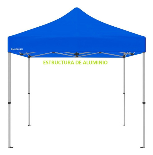 Gazebo De 3x3 Metros Para Exterior Plegable Bolso Kushiro Color Azul