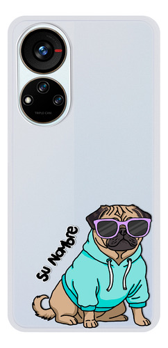 Funda Para Zte Para Mujer Perrito Cool Pug Personalizado