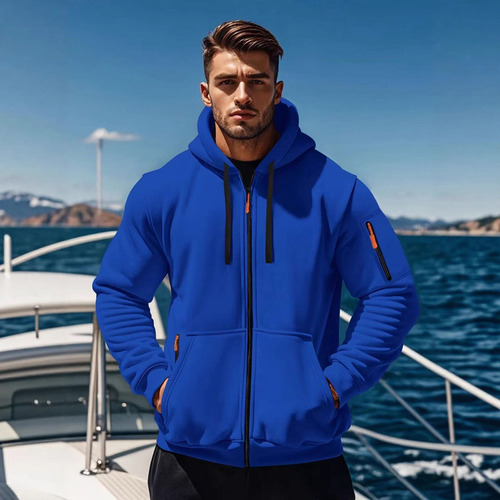 Sudadera Para Hombre Con Gorro Ajustable Moderno