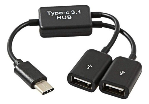 Micro Usb/tipo C 2 Otg Dual Port Hub Cable Y Splitter Micro-