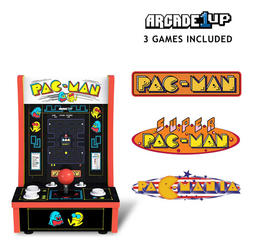 Arcade Para Mesa Pac-man Arcade1up Incluye 3 Tipo De Juegos