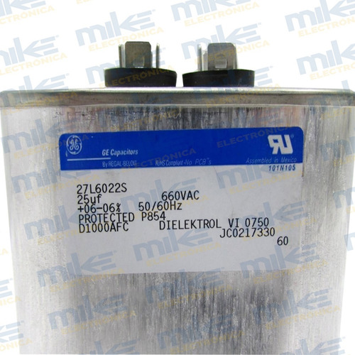 Capacitor De 25mf 660vac Genteq.