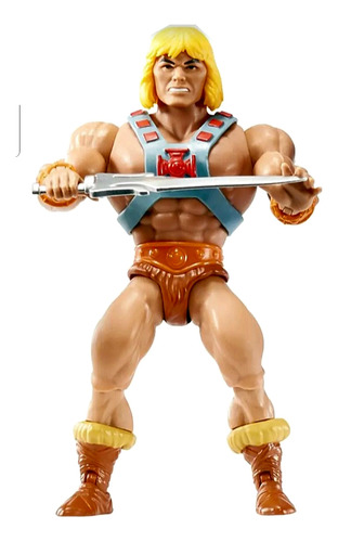 He-man Versión Mattel Cabeza Retro, 14 Cm. 20 Movidas. (Usado)