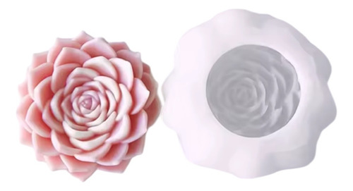 Molde Silicona Flor Suculenta Puntas Grande 3d Velas Jabones Transparente