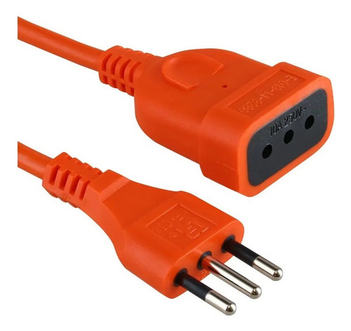 Alargador Extension De Corriente 15mts 10a Naranja Macrotel