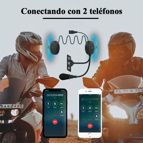 A Auricular Bluetooth Manos Libres Para Casco Motocicleta
