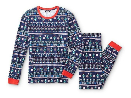 Pijama Para Niño Duendes Y Copos De Nieve Talla 12 M Y 18 M
