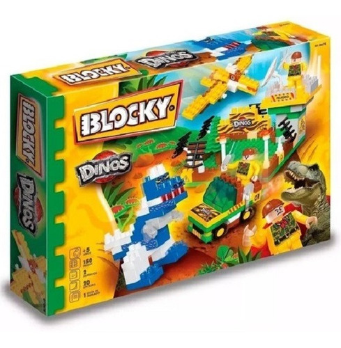 Blocky Dinosaurios - 150 Piezas - Bloques  Para Armar