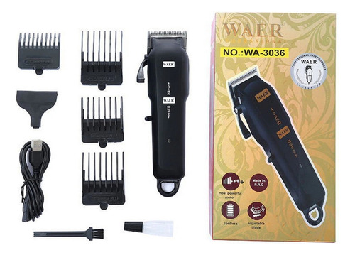 Maquina Peluqueria Cortadora De Pelo Waer Wa-3036 Recargable