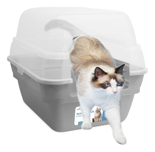 Petfamily Caja De Arena Para Gatos, Grande Plegable Con Capu