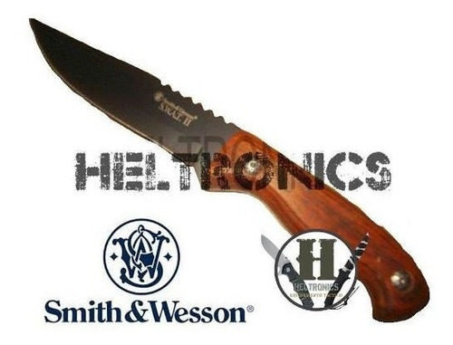 Cuchillo Smith & Wesson Swat Ii Pavonado Chachas Madera Fund