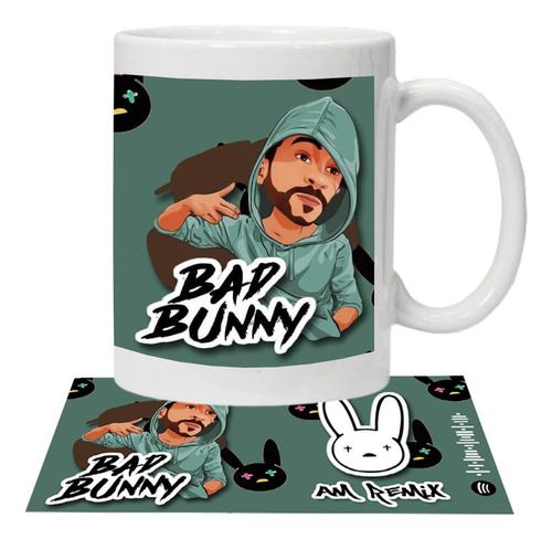 Tazón Bad Bunny Am Remix Canción Grafimax