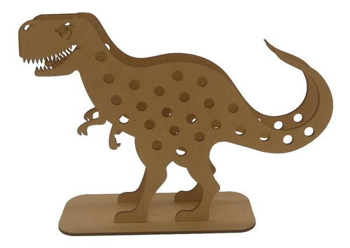 Porta Lápis Dinossauro Mdf Cru Kit Com 3 Unidades