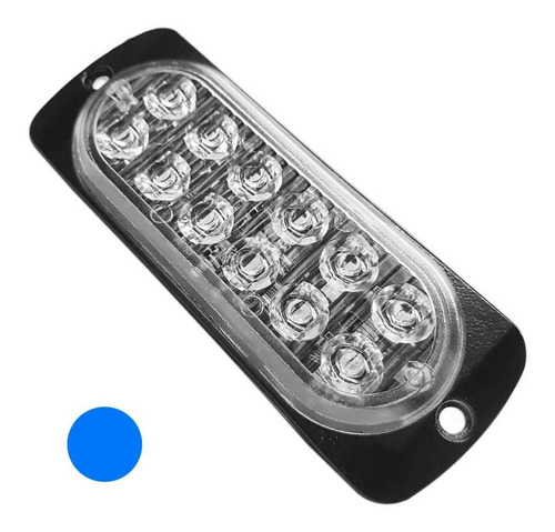 Barral Led Ambulancia Azul 12 Led 12/24v 112x41mm