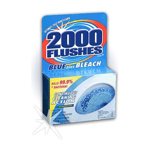 Limpiador De Inodoro Azul Plus Con Blanqueador 2000 Flushes 