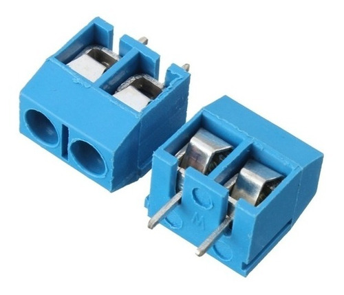 Conector Terminal Bloque Bornera Kf302 2 Pines Azul Tornillo