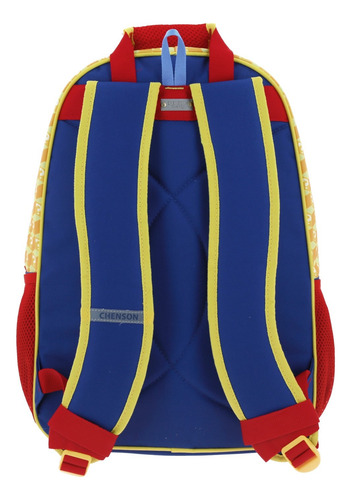 Mochila Super Mario Con Bloque Amarillo Y Hongo Estampado 2 Bolsas Mb66106 Primaria Chenson