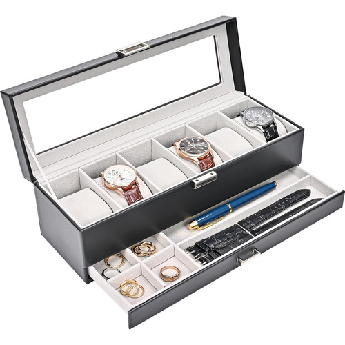 Organizador De Caja De Reloj Procase Para Hombres, Vitrina D