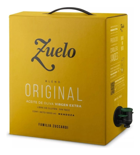 Aceite De Oliva Zuelo Blend Original 5 Lt Extra Virgen Caja