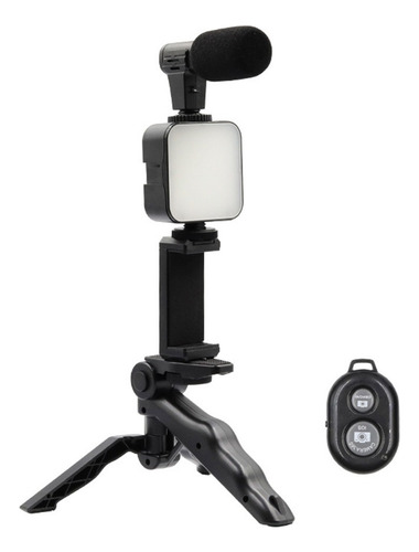 Soporte Para Celular Con Micrófono Y Luz