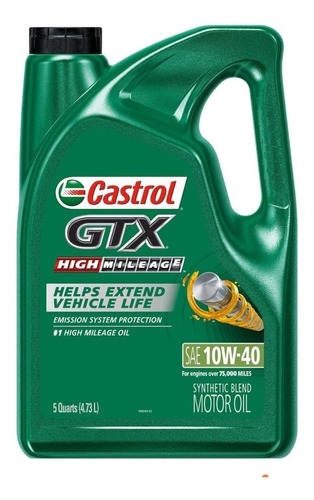 Aceite 10w40 Castrol Semi Sintético Garrafa Grande 5 Litros 