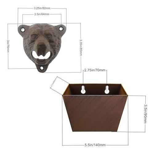 Abridor De Botellas De Cerveza Con Forma De Cabeza De Oso De