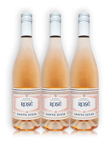 Santa Julia Vino Rosé De Syrah Kit X3u 750ml Mendoza