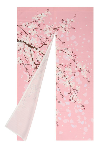 Cortina De Puerta Estilo Artístico Japonés Sakura Para Casa